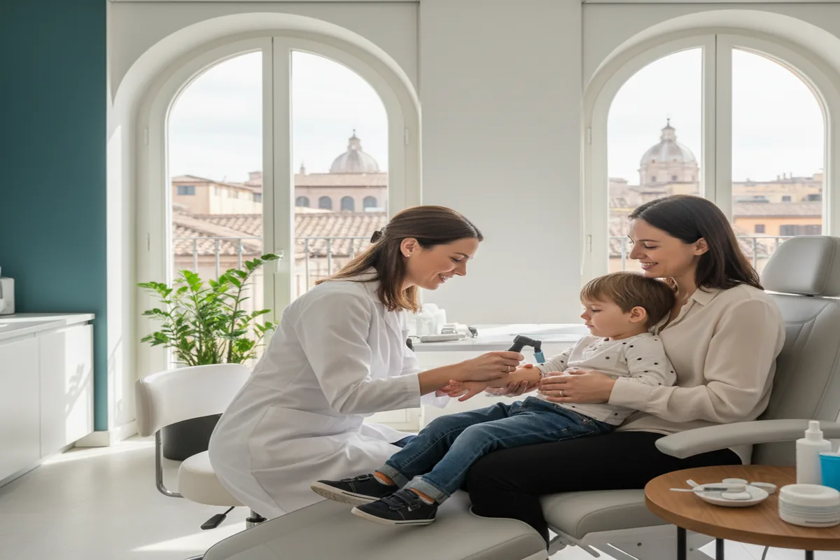 Visita dermatologica per bambini a Roma